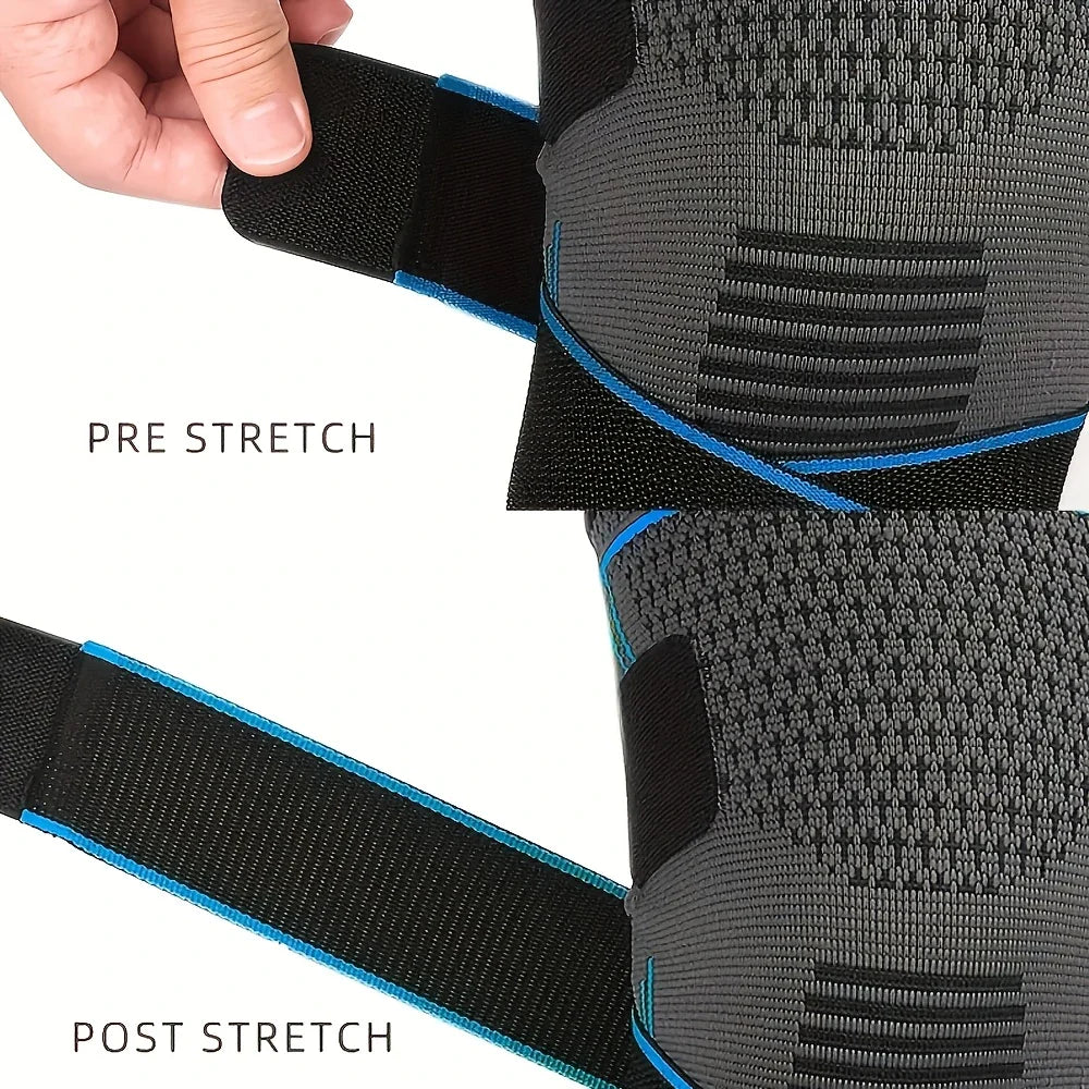 Knee Compression Sleeves (2-Pack) with Adjustable Straps
