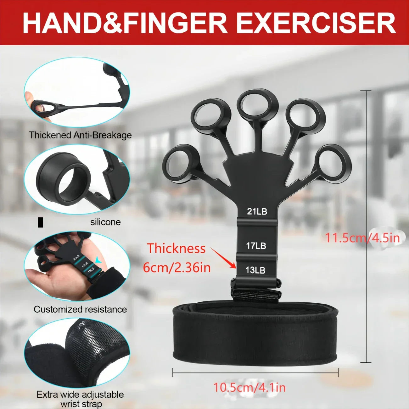 Hand Grip Strength Trainer Kit (5-Piece)