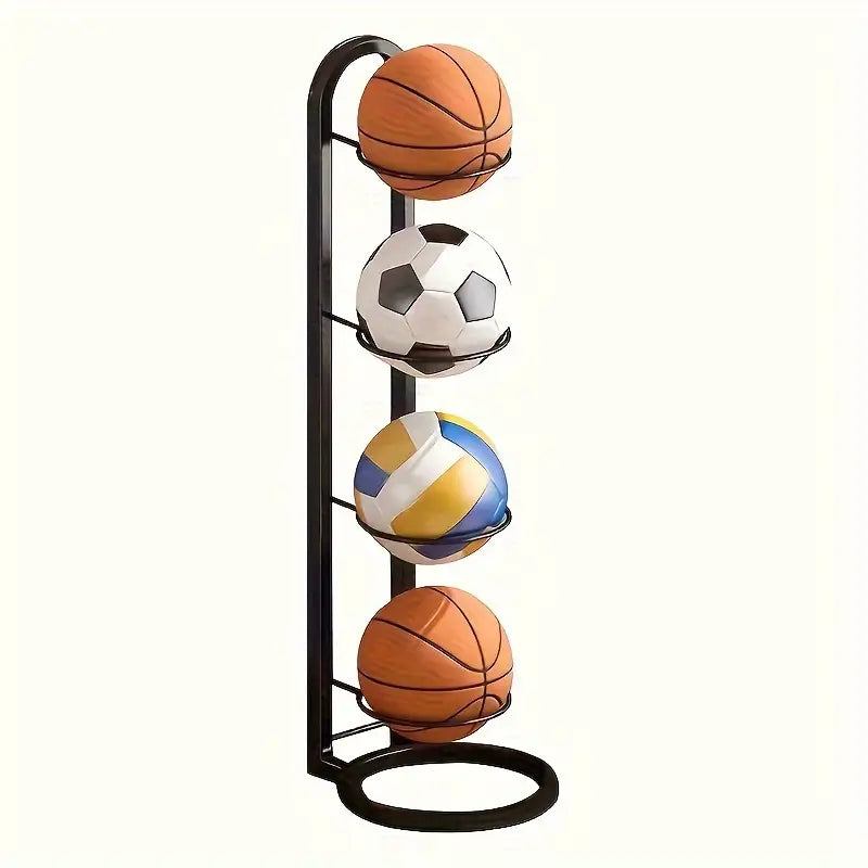 Basketball Storage Rack – Carbon Steel, Wall-Mounted