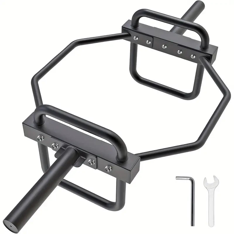 Hex Trap Bar – Olympic 2" Sleeve, Multi-Grip Handle, 50.4" Length – Black Iron