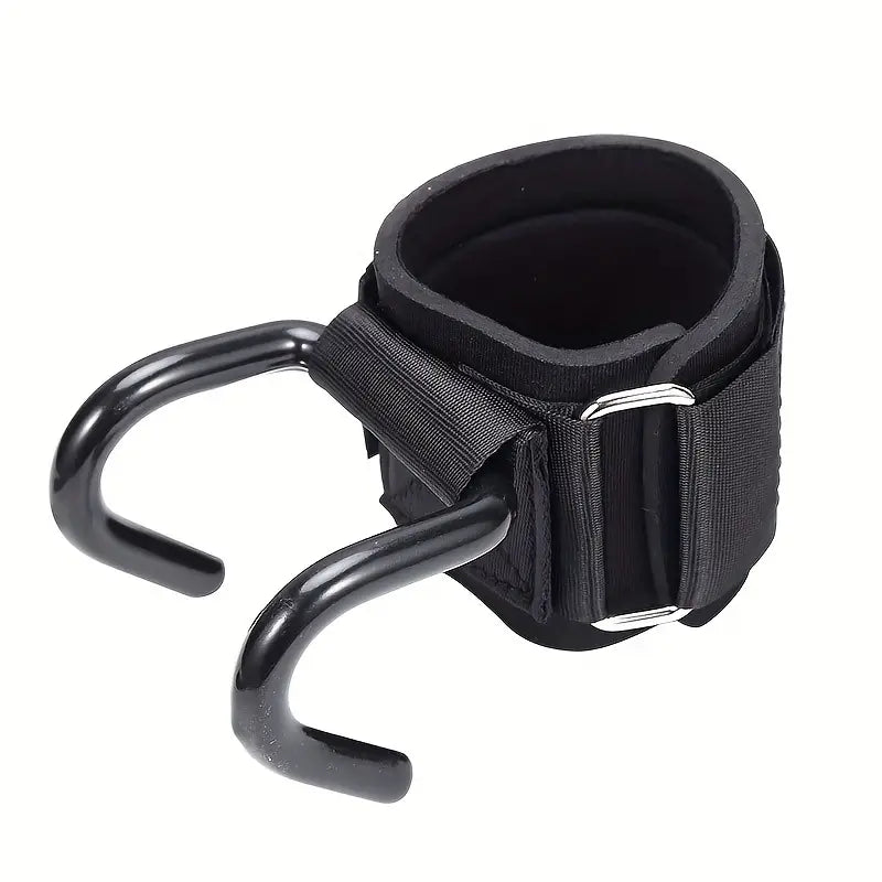 Weightlifting Wrist Straps with Grip Hooks (Pair) – Iron and Fabric, 40 cm Length