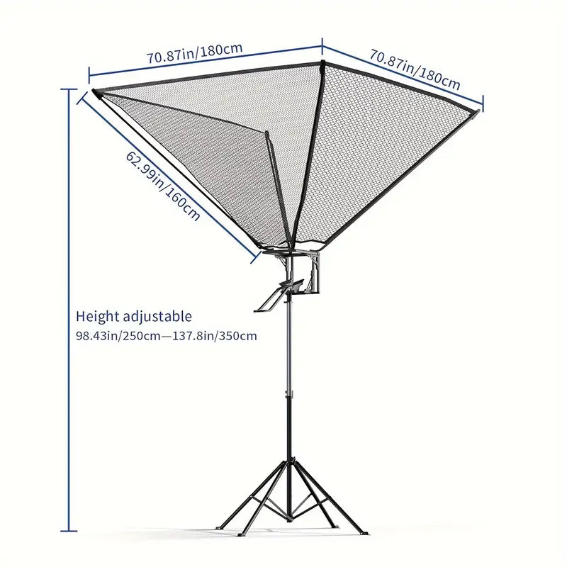 Adjustable Basketball Rebounder – Telescopic Pole 8.2–10.2ft